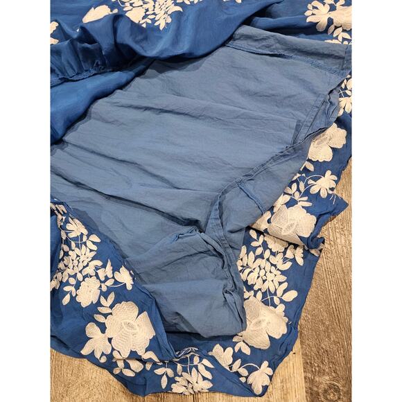 Tuckernuck Cerulean Sutton Flutter Sleeve Maxi Dress womens xxl blue embroidered - Picture 7 of 7